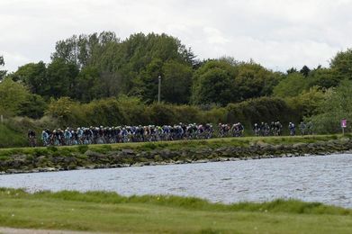En la imagen, el pelotón durante la tercera etapa del Giro. En la imagen, el pelotón durante la tercera etapa del Giro.