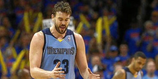 Marc Gasol durante un partifo de los Memphis Marc Gasol durante un partifo de los Memphis