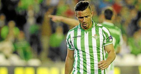 Rubén Castro, en un partido de la Europa League. Rubén Castro, en un partido de la Europa League.