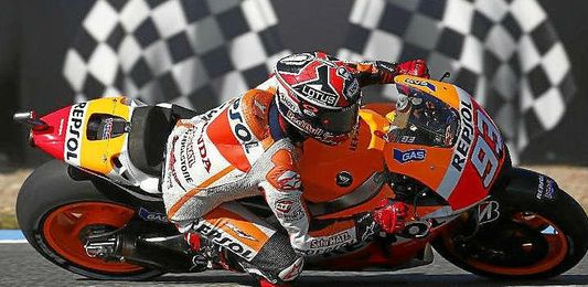 Marquez en su moto durante el último GP de Francia Marquez en su moto durante el último GP de Francia