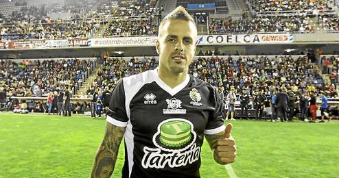 Vitolo, durante un partido benéfico en Tenerife. Vitolo, durante un partido benéfico en Tenerife.