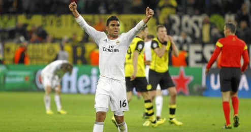 Casemiro, en el partido de Champions ante el Dortmund. Casemiro, en el partido de Champions ante el Dortmund.