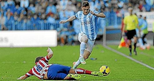 Antunes, en un partido con el Málaga. Antunes, en un partido con el Málaga.