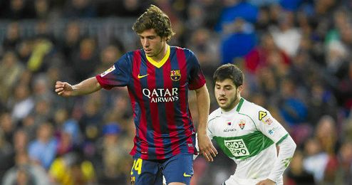 Sergi Roberto, durante un partido de la pasada temporada. Sergi Roberto, durante un partido de la pasada temporada.