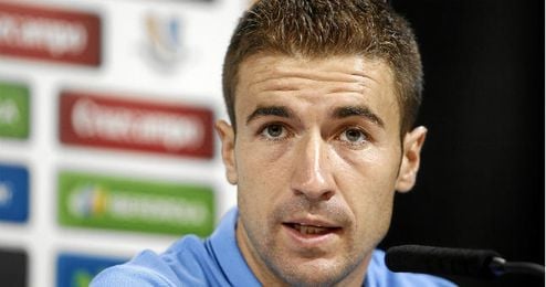 Gabi durante una rueda de prensa Gabi durante una rueda de prensa