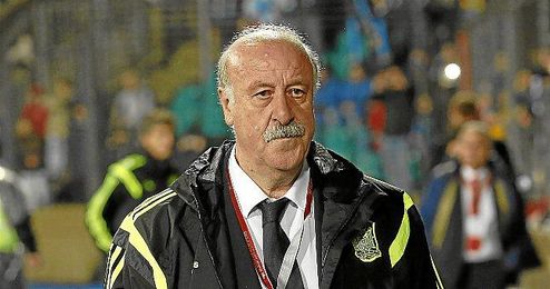 Vicente Del Bosque en el Estadio Josy Barthel. Vicente Del Bosque en el Estadio Josy Barthel.