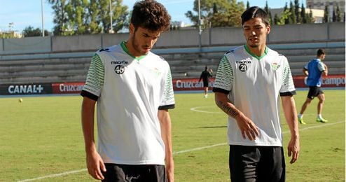Dani Ceballos y Lolo Reyes en un entrenamiento Dani Ceballos y Lolo Reyes en un entrenamiento
