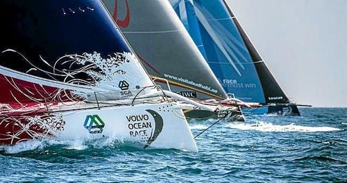 Imagen de una regata de una edición de la Volvo Ocean Race. Imagen de una regata de una edición de la Volvo Ocean Race.