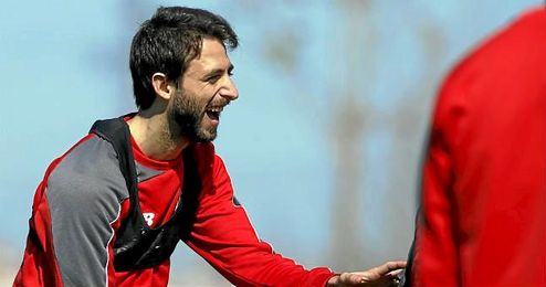 Nico Pareja, durante un entrenamiento. Nico Pareja, durante un entrenamiento.