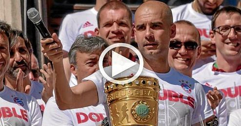 Guardiola, despedido al son de '¡Qué viva España!' Guardiola, despedido al son de '¡Qué viva España!'
