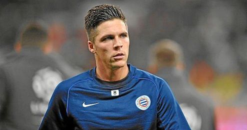 Jonas Martin, antes de un partido con el Montpellier. Jonas Martin, antes de un partido con el Montpellier.