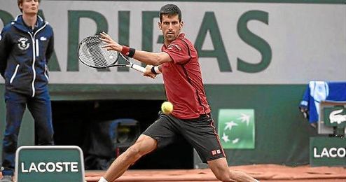 Djokvic, en el partido ante Darcis. Djokvic, en el partido ante Darcis.