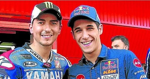 Jorge Lorenzo junto a Luis Salom. Jorge Lorenzo junto a Luis Salom.