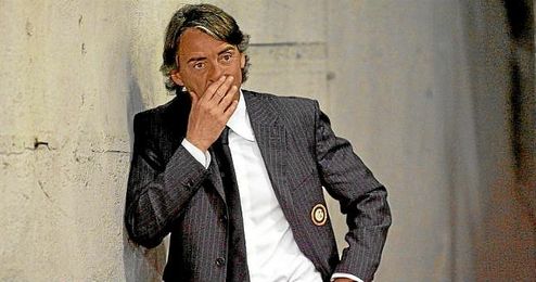 Mancini, entrenador del Inter de Milán. Mancini, entrenador del Inter de Milán.