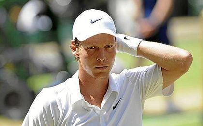 Tomas Berdych durante un encuentro en Wimbledon. Tomas Berdych durante un encuentro en Wimbledon.