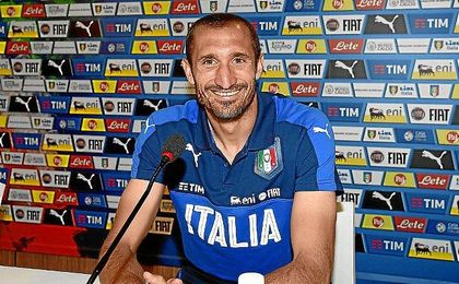 Chiellini en sala de prensa Chiellini en sala de prensa
