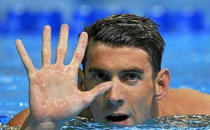 Michael Phelps tras asegurar su quinta participación en unos Juegos de Verano. Michael Phelps tras asegurar su quinta participación en unos Juegos de Verano.