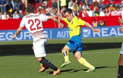 Roque Mesa, en el partido ante el Sevilla en el Sánchez Pizjuán. Roque Mesa, en el partido ante el Sevilla en el Sánchez Pizjuán.