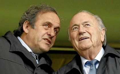 Michel Platini y Joseph Blatter. Michel Platini y Joseph Blatter.