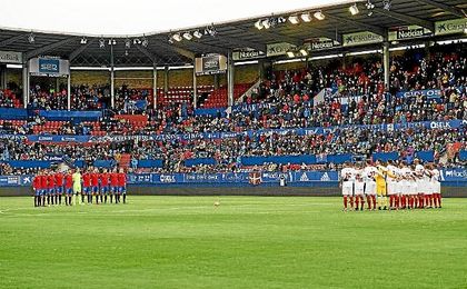 Imagen del partido entre Osasuna y Sevilla. Imagen del partido entre Osasuna y Sevilla.