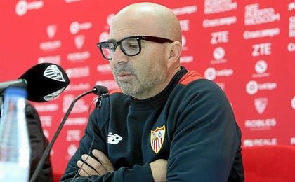 Jorge Sampaoli, durante una rueda de prensa. Jorge Sampaoli, durante una rueda de prensa.