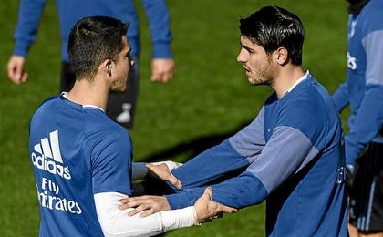 Morata da el susto en el entrenamiento pero puede jugar ante el Betis Morata da el susto en el entrenamiento pero puede jugar ante el Betis