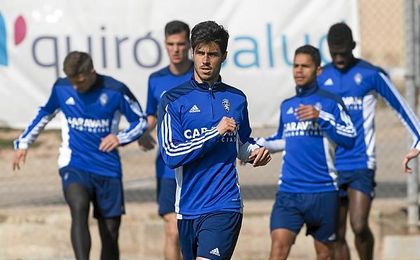 Imagen del entrenamiento del Zaragoza. Imagen del entrenamiento del Zaragoza.
