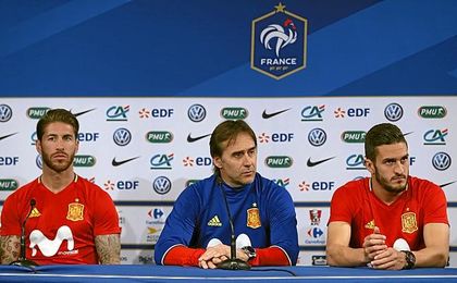 Imagen de la rueda de prensa de la selección de este lunes. Imagen de la rueda de prensa de la selección de este lunes.