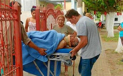 Así trasladaron al abuelo de Marco Ruben. Así trasladaron al abuelo de Marco Ruben.