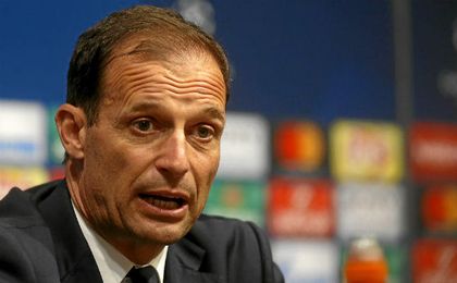Allegri, técnico de la Juve, durante la rueda de prensa. Allegri, técnico de la Juve, durante la rueda de prensa.