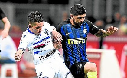 Torreita pugan con Banega. Torreita pugan con Banega.