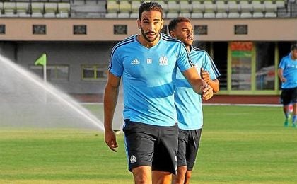 Rami, en un entrenamiento con el Marsella. Rami, en un entrenamiento con el Marsella.