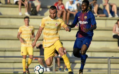 El Girona y el Barça B empatan a dos goles en un duelo de alternativas El Girona y el Barça B empatan a dos goles en un duelo de alternativas