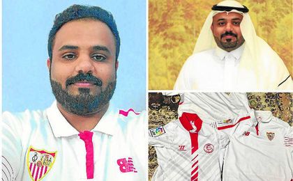 Abdu guarda entre sus bienes más preciados sus tres camisetas del Sevilla Fútbol Club, con las que suele ver los partidos de su equipo frente al televisor cada fin de semana Abdu guarda entre sus bienes más preciados sus tres camisetas del Sevilla Fútbol Club, con las que suele ver los partidos de su equipo frente al televisor cada fin de semana