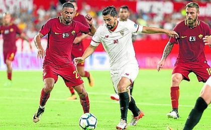 Nolito, durante el partido ante la Roma de este verano. Nolito, durante el partido ante la Roma de este verano.