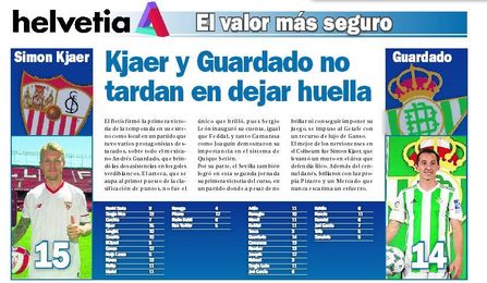 Kjaer y Guardado no tardan en dejar huella Kjaer y Guardado no tardan en dejar huella