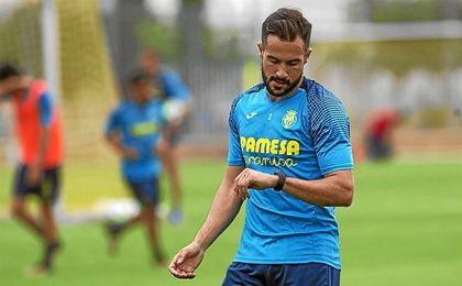Mario Gaspar, durante un entrenamiento con el Villarreal esta temporada. Mario Gaspar, durante un entrenamiento con el Villarreal esta temporada.