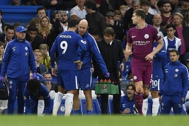 Morata sufre una lesión muscular durante el Chelsea-Manchester City Morata sufre una lesión muscular durante el Chelsea-Manchester City