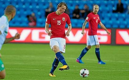 Berge, con la elástica de Noruega en el partido ante Irlanda del Norte. Berge, con la elástica de Noruega en el partido ante Irlanda del Norte.