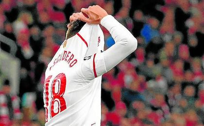 Escudero, tras la derrota ante el Spartak. Escudero, tras la derrota ante el Spartak.