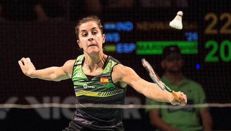 Carolina Marín , eliminada en octavos de final Carolina Marín , eliminada en octavos de final