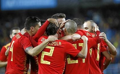 Los hombres de Lopetegui se divirtieron. Los hombres de Lopetegui se divirtieron.