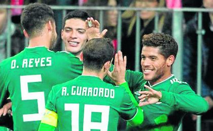 El ´18´ celebra el 0-1. El ´18´ celebra el 0-1.