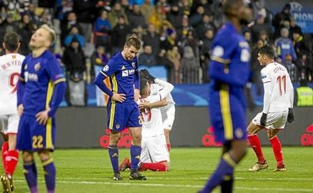 Ganso celebra su gol ante el Maribor. Ganso celebra su gol ante el Maribor.