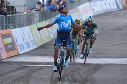 Landa al frente del Movistar en los adoquines del E3 Harelbeke Landa al frente del Movistar en los adoquines del E3 Harelbeke