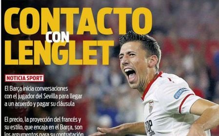Sport: Contacto Barça-Lenglet Sport: Contacto Barça-Lenglet