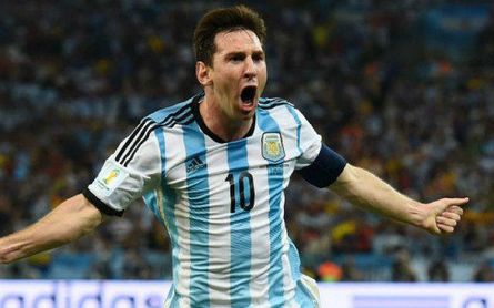 Leo Messi celebra un gol con la selección albiceleste. Leo Messi celebra un gol con la selección albiceleste.