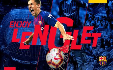 El anuncio oficial del fichaje de Lenglet por el Barcelona. El anuncio oficial del fichaje de Lenglet por el Barcelona.