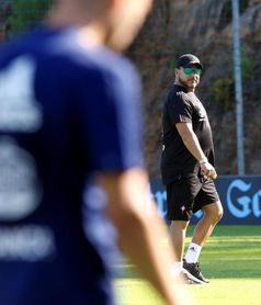 El Celta se ejercita en la playa de A Lanzada sin Sergi Gómez y Jonny El Celta se ejercita en la playa de A Lanzada sin Sergi Gómez y Jonny