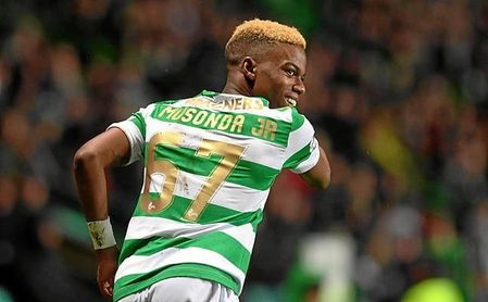 Musonda, con el Céltic de Glasgow. Musonda, con el Céltic de Glasgow.